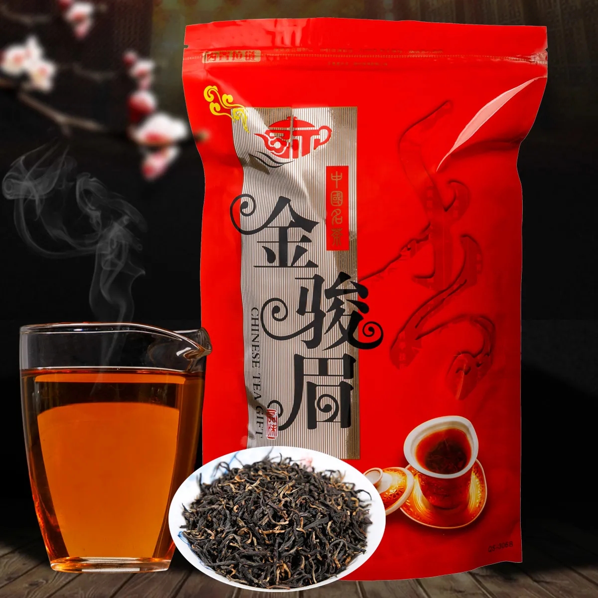 痴福 红茶金骏眉茶叶袋装散装浓香蜜香型新茶30克袋/500克高清大图