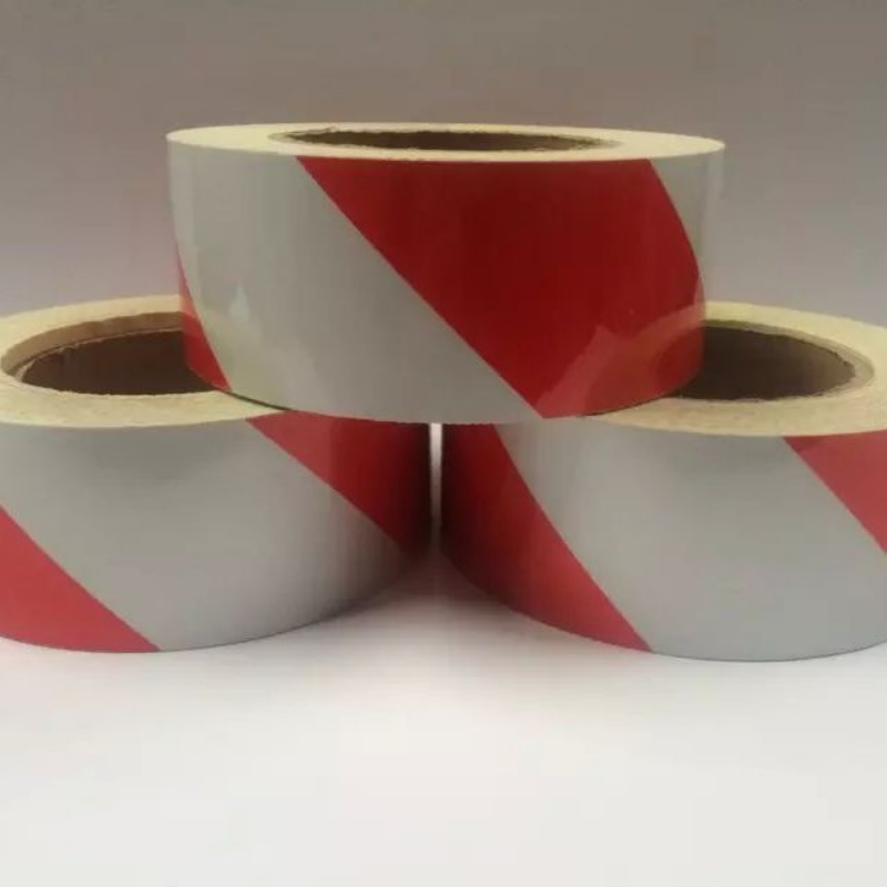 老计胶带 胶带 反光红白100mm*30m 卷 胶粘高清大图