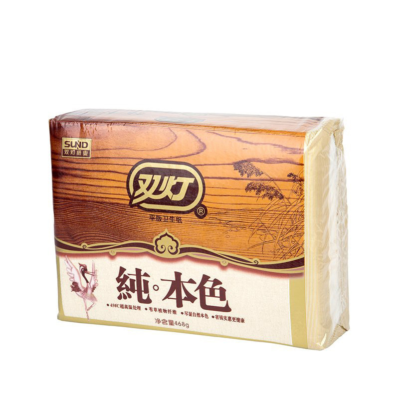 双灯 本色平板卫生纸 328张