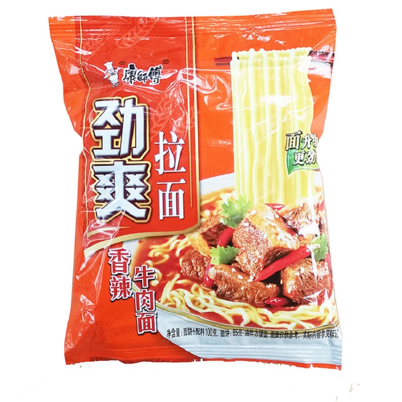 康师傅劲爽方便面香辣牛肉面24袋/箱拉面高清大图