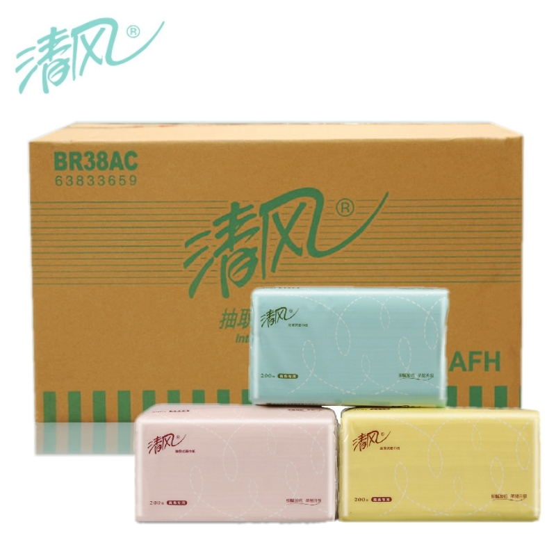 清风软抽 200抽 BR38AC 133*200mm 双层 3包/提(3提/组)单组发售(停用)