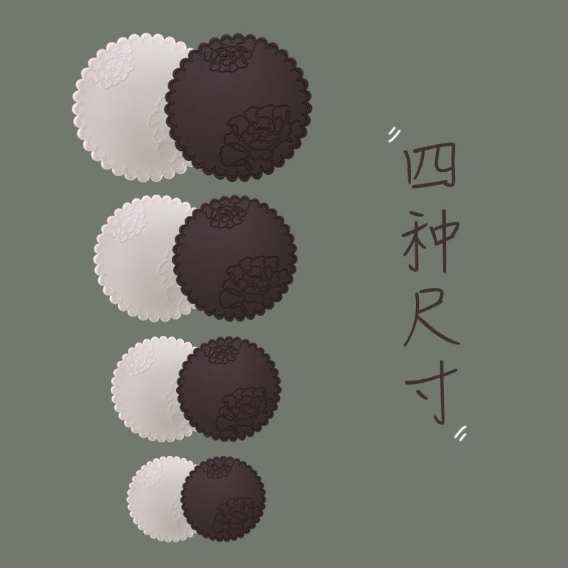 多片装橡胶杯垫餐垫隔热垫防水硅胶茶杯垫子防滑锅垫碗垫盘垫防烫