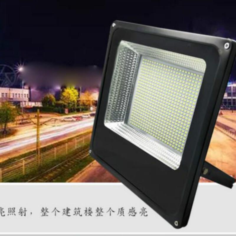 LED投光灯户外防水100W200瓦室外车间超亮大功率厂房投射灯泛光灯200W600珠铝壳高亮(暖光备注)