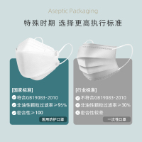 蓝湾贝舒柳叶型95级医用防护口罩一次性三层kf医疗级别kn防病毒正规3d立体