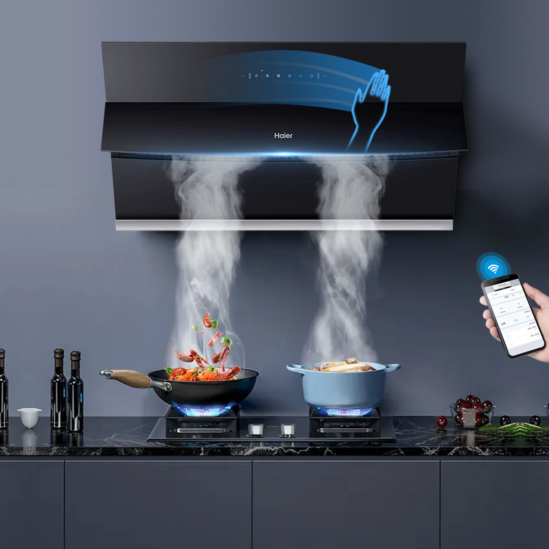 Haier/海尔抽油烟机爆炒20立方大吸力CXW-219-EC900U1家用侧吸式抽烟机大吸力挥手控制WIFI智能控制高清大图