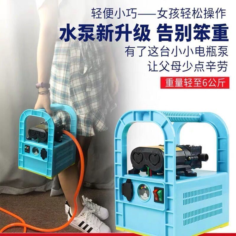 充电式水泵菜地浇菜充电水泵便携式家用户外浇菜手提式抽水泵电瓶泵小型抽水机打药泵 锂电瓶+全套配件+30米水管高清大图
