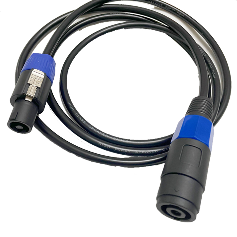 册视监控欧姆公对母音响Speakon公母线2米条高清大图