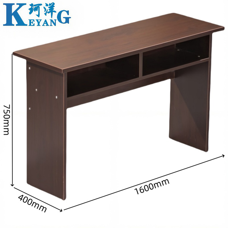 珂洋 培训长条桌 160*40*75cm(一桌二椅) 套高清大图