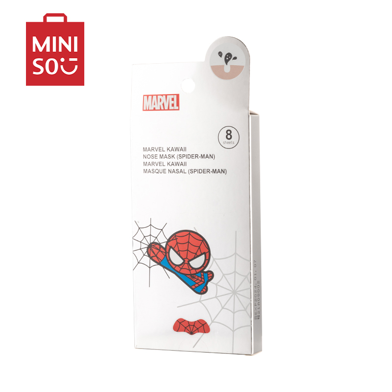 名创优品(miniso) 漫威Q版系列鼻贴膜祛黑头清洁粉刺鼻贴撕拉式[蜘蛛侠]