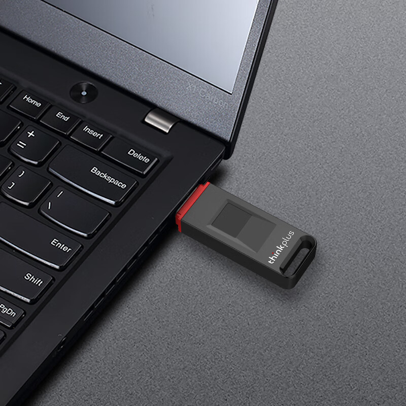 ThinkPlus联想 USB3.2指纹加密U盘 黑色 FU200-256GB 个高清大图