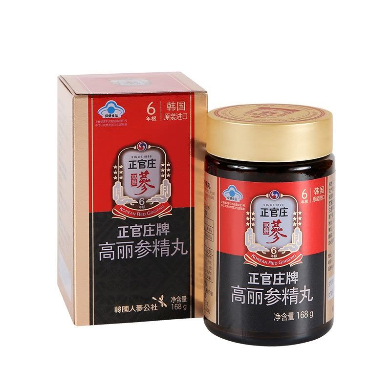 正官庄(Korean Red Ginseng)高丽参精丸168g/瓶 210mg*800粒 人参蜜丸 滋补礼品图片