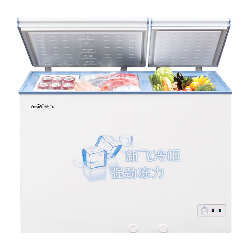 新飞frestecbcd208冰柜家用节能一级能效大容量商用双温冷柜冷藏冷冻