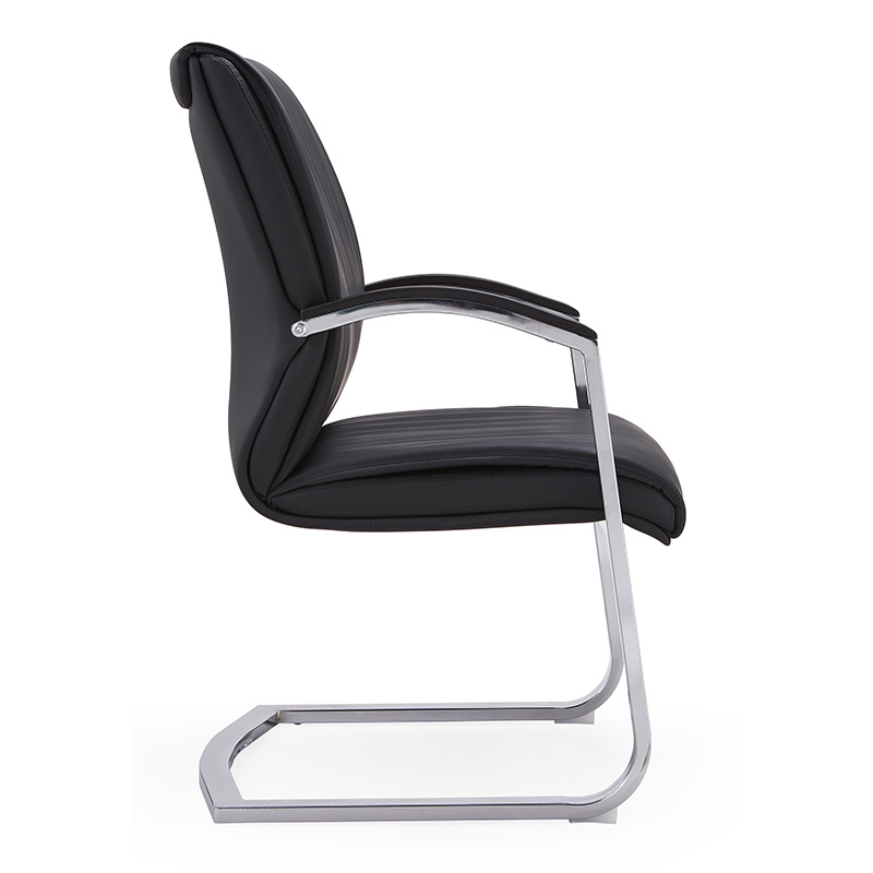双朗 皮质办公会议椅 SL-092C 630*620*940mm 黑色 把高清大图