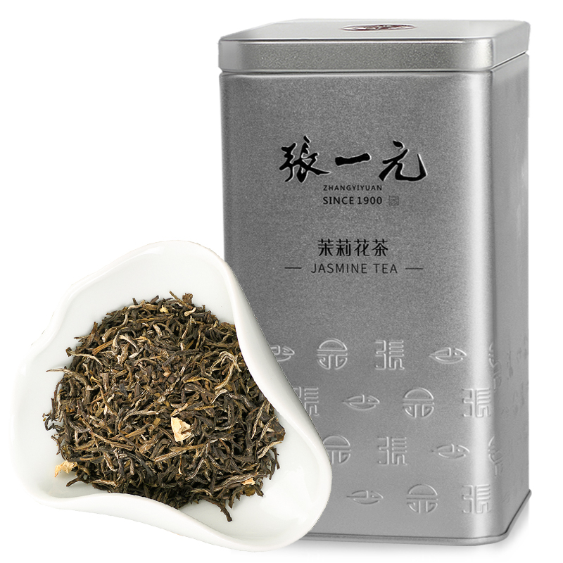 张一元 特级茉莉花茶茉莉香茗240g/罐银桶 茉莉花香 绿茶茶叶 2罐送礼袋