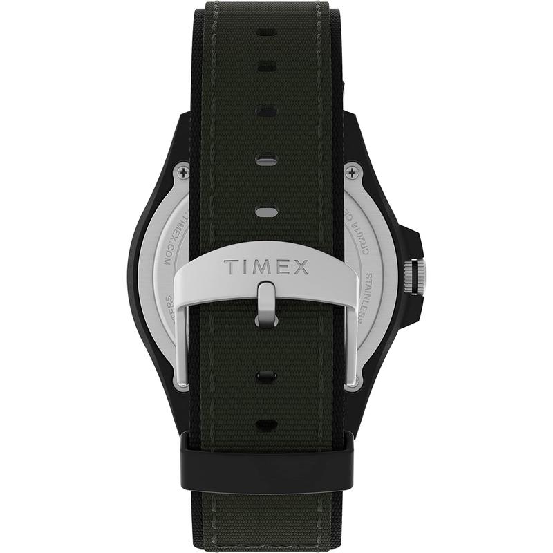 TIMEX 男式 Camper 42 毫米 日期 石英手表 - 黑色表盘高清大图