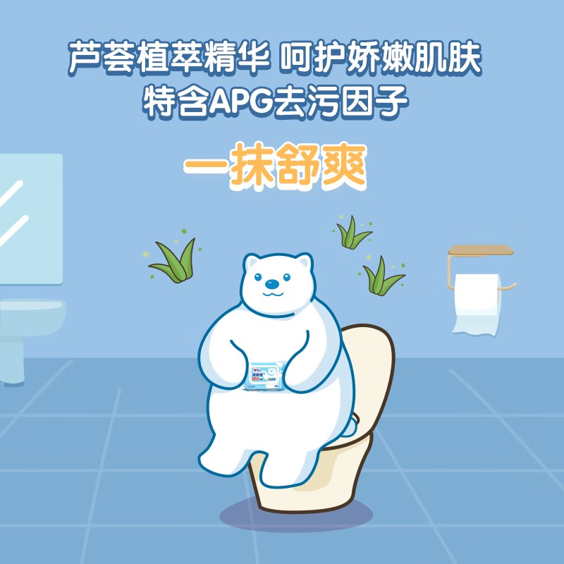 心相印 便携厕后湿巾私处专用清洁杀菌湿手纸卫生厕巾家庭装 湿厕纸系列湿巾5包套装5XCY040高清大图