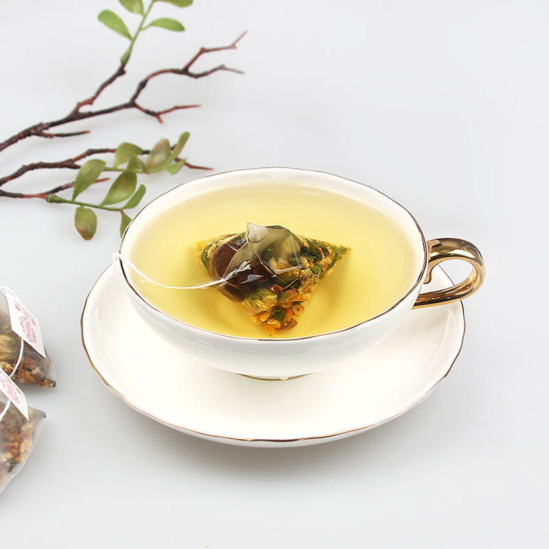 谯韵堂胖大海菊花茶50包量贩装袋三角包茶胖大海胎菊甘草橘皮薄荷叶茶嗓子茶