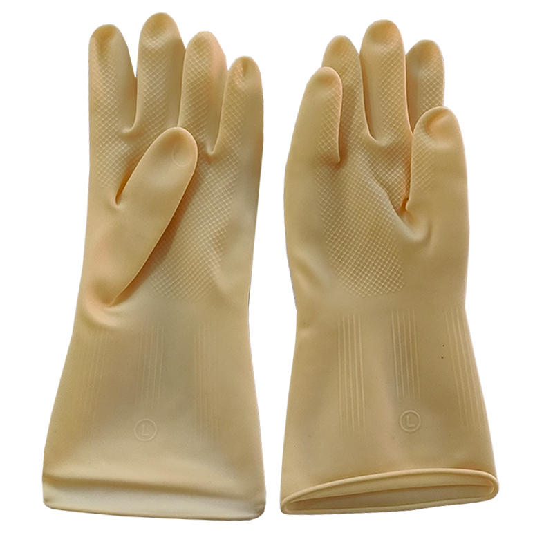 炯毅 橡胶手套洗碗家务清洁厨房洗衣商用胶皮手套 胶皮手套 L码 副高清大图