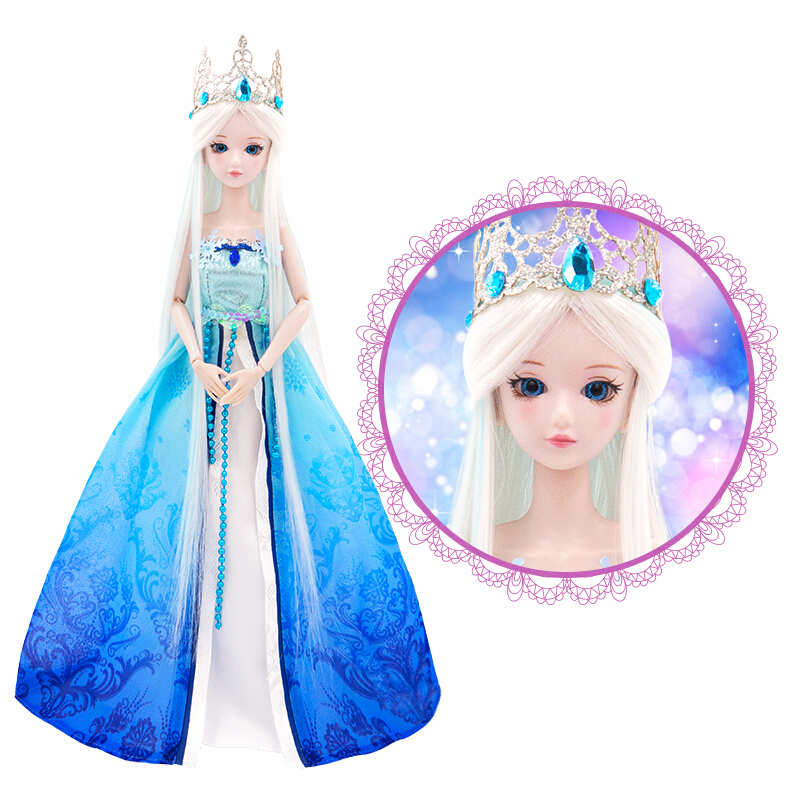 正品叶罗丽娃娃小灵夜萝莉仙子冰公主女孩玩具29cm娃娃冰公主
