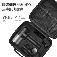 益多筋膜枪电动按摩棒腰部腿部颈部颈椎多功能迷你便携按摩器 液晶触控+20档智能调速+赠6按摩头 A-16.8V 黑色