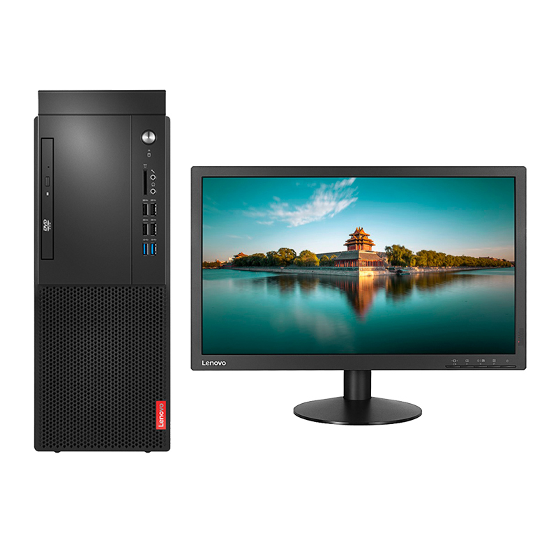 联想(Lenovo) 启天M428商用台式机套机i5-9500/8G/1T+128G/DVD刻录/w10+21.5英寸