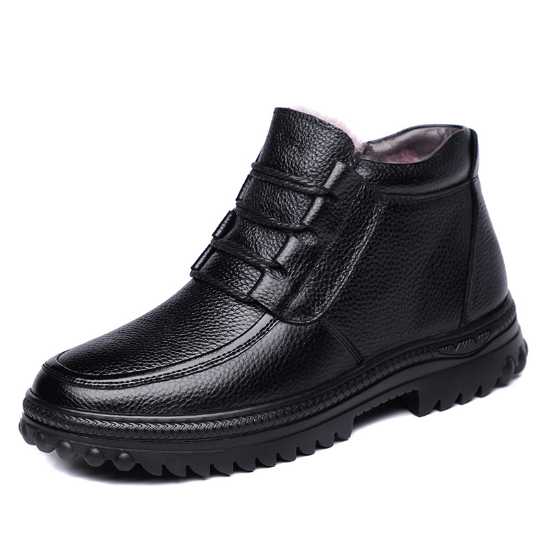 围盛 头层牛皮棉鞋皮鞋 38-47码 双高清大图