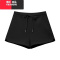 YIBUSHENG黑色运动辣妹风休闲短裤女季2024新款百搭时髦高腰直筒包臀热裤