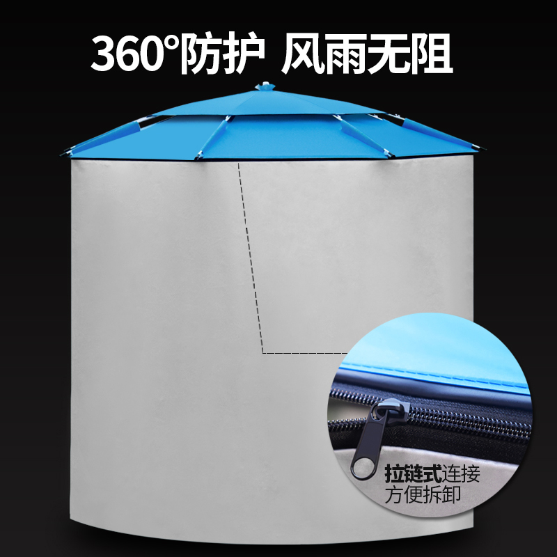 苏宁放心购拉链围裙防雨防风围布钓鱼伞四季通用钓伞防晒遮阳伞户外伞垂钓伞A-STYLE