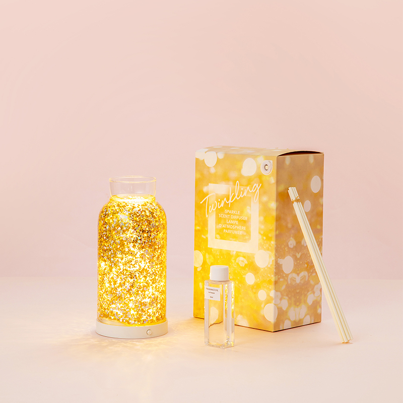 名创优品(miniso) 梦幻羽毛香薰氛围器具灯家用熏香静音创意浪漫卧室家用[鸢尾羽毛]