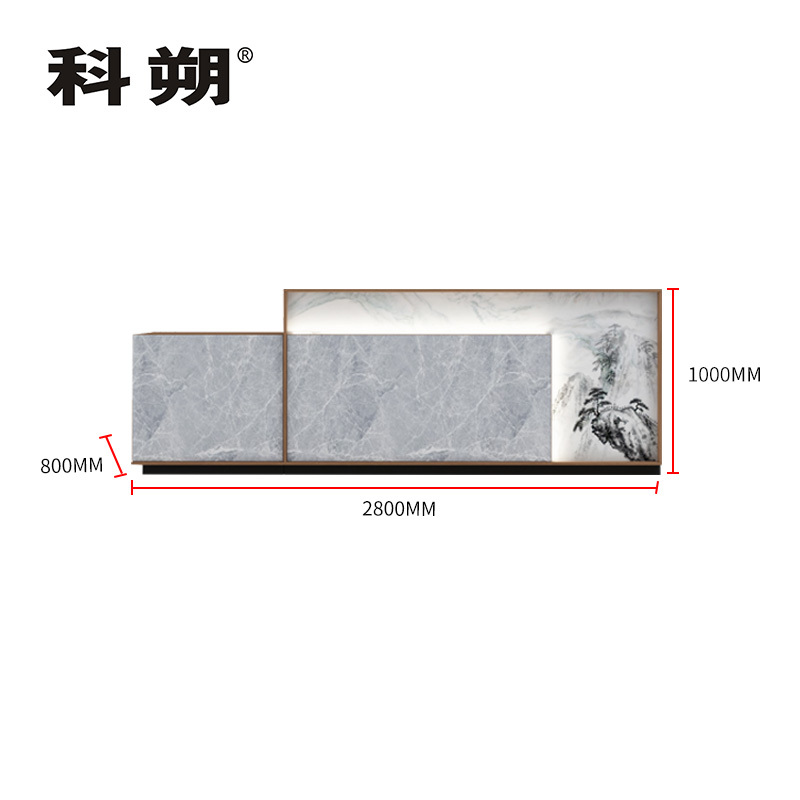 科朔 商务前台桌 接待台2.8米前台办公桌KS-08R2801