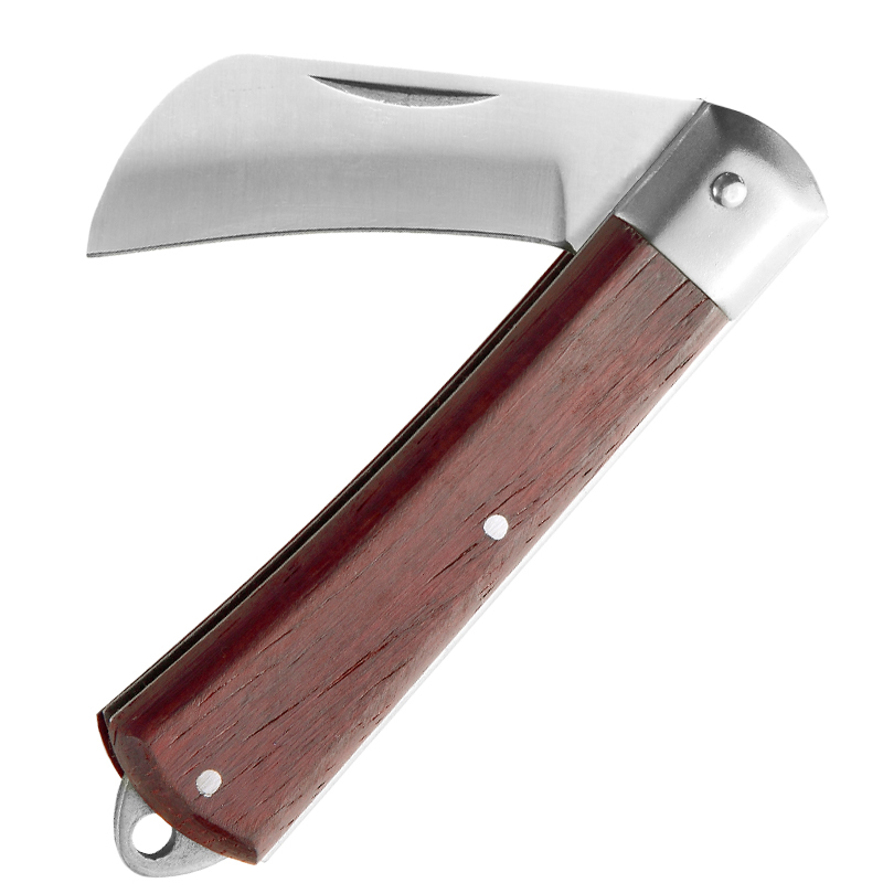 捷普森 电工刀 弯刃木柄高清大图