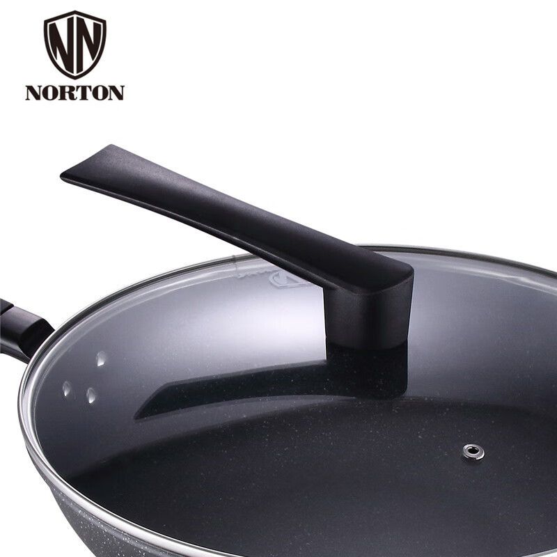 诺顿 NORTON 聚味麦饭石煎炒锅 32CM 1JJW032高清大图
