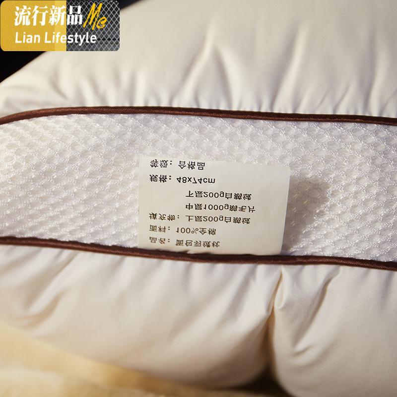 五星级酒店专用羽绒枕芯棉95白鹅绒超柔软枕头一对单双人 三维工匠