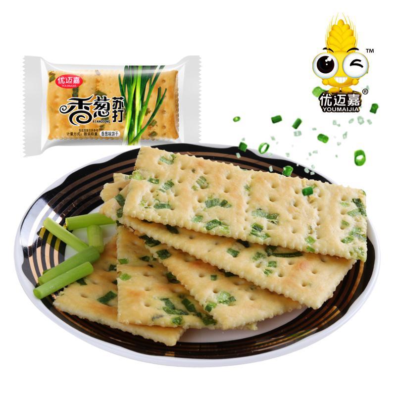 香葱苏打饼干1.5kg整箱咸味梳打饼干代餐饱腹零食