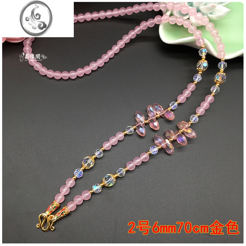 JiMi泰国佛新款牌链子挂水晶男女挂项链毛衣圆珠原创设计情侣挂链 2号