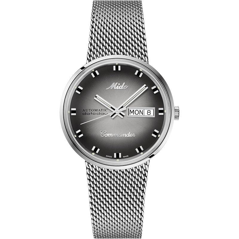Mido美度海外购男瑞士编织钢带轻奢设计感自动机械手表M842942711高清大图