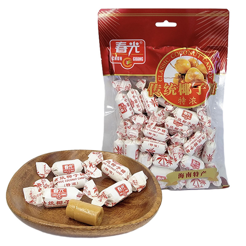 春光椰子糖传统特浓椰子糖250g袋装喜糖糖果零食海南特产高清大图
