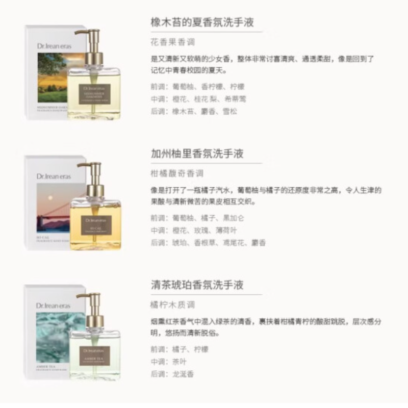 独特艾琳Dr独特艾琳香氛消毒家用泡沫型香水味香高颜值 加州柚里(西柚香调) 洗手液
