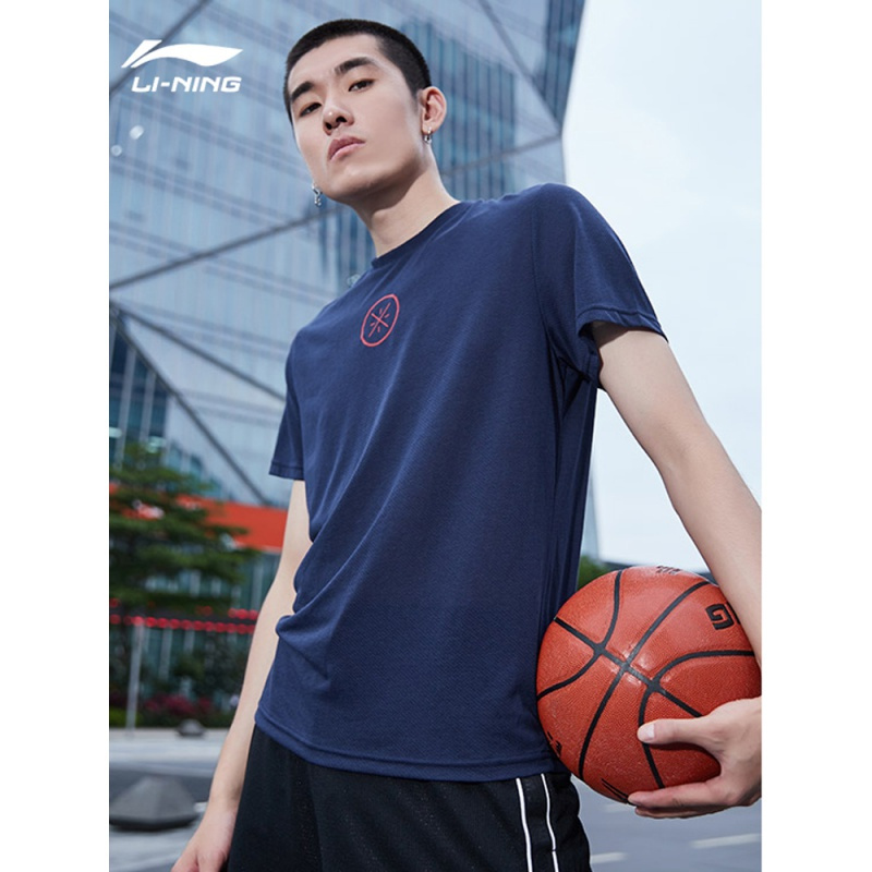 李宁短袖男士夏季韦德之道圆领速干透气跑步健身上衣运动半袖t恤