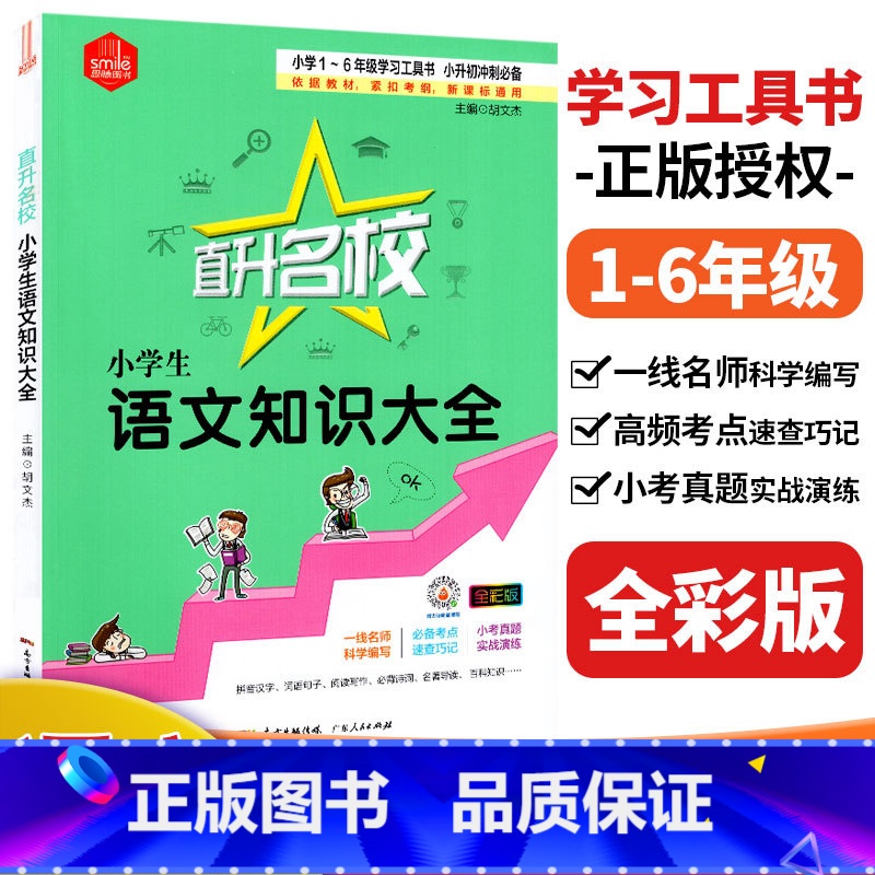 【正版】全版本通用 小升初语文知识大全直升名校小学生学习工具书六6年级毕业总复习辅导资料通用小升初冲刺考点速查速记全彩