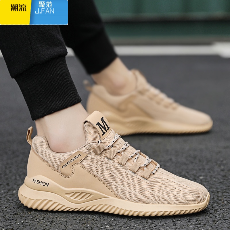 聚范夏季透气2024新款男鞋小白运动休闲跑步帆布布鞋白鞋学生百搭潮鞋高清大图