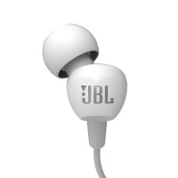 JBL C100SI 入耳式运动耳机 通话带麦线控音乐耳机 手机耳机带麦耳塞 白色