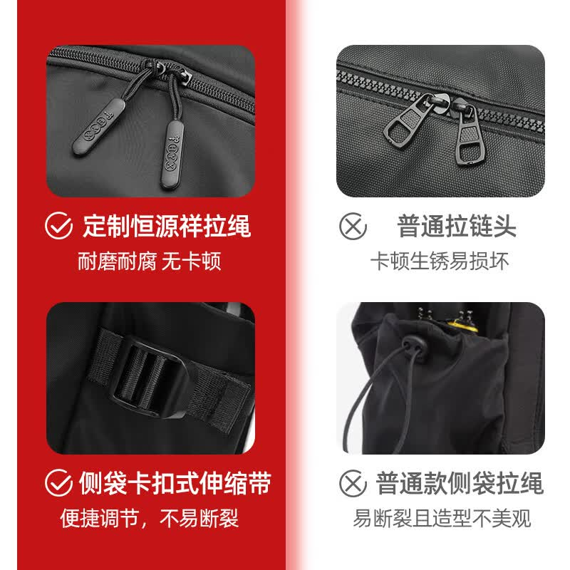 恒源祥时尚休闲双肩包HYX9004通勤初高中大学生书包大容量旅游背包短途出差电脑旅行包高清大图