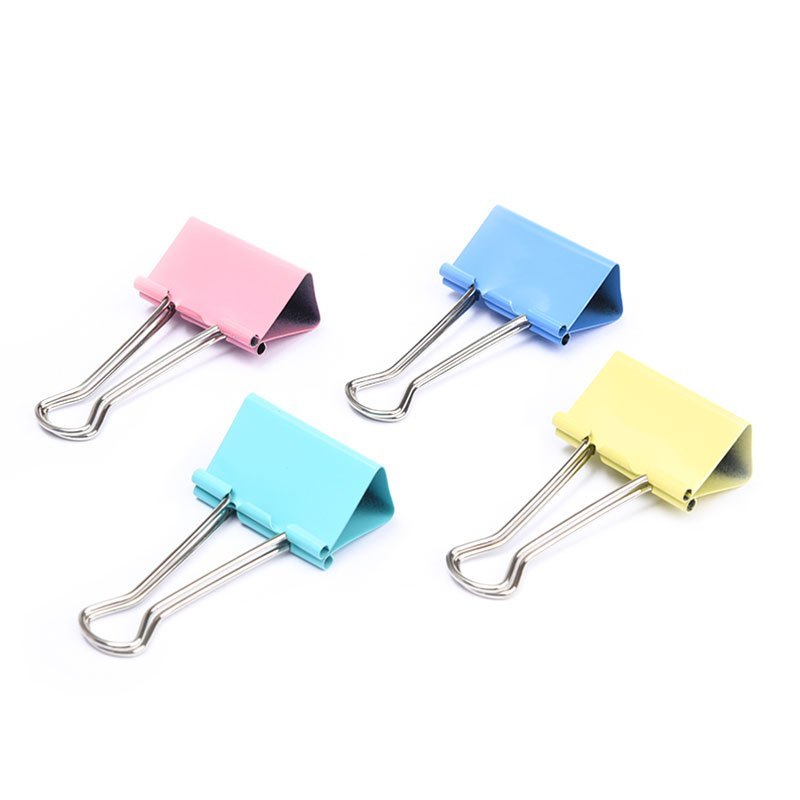 正彩 2602金属长尾夹/票据夹/燕尾夹/彩夹/黑色铁夹子 办公用品 彩色