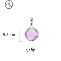 JiMi白昼集紫水晶项链吊坠银银女不掉色饰品轻奢小众闺蜜生日礼物实用 单吊坠小