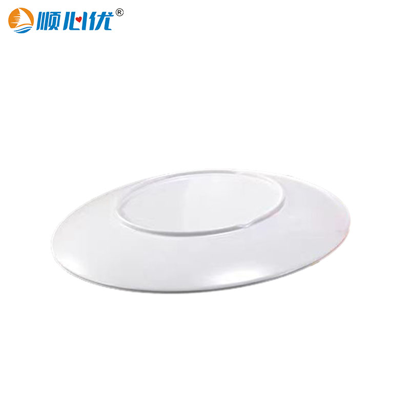 顺心优 纯白密胺耐高温加厚圆盘 浅盘 盛小菜甜品小吃盘子 8英寸/个高清大图