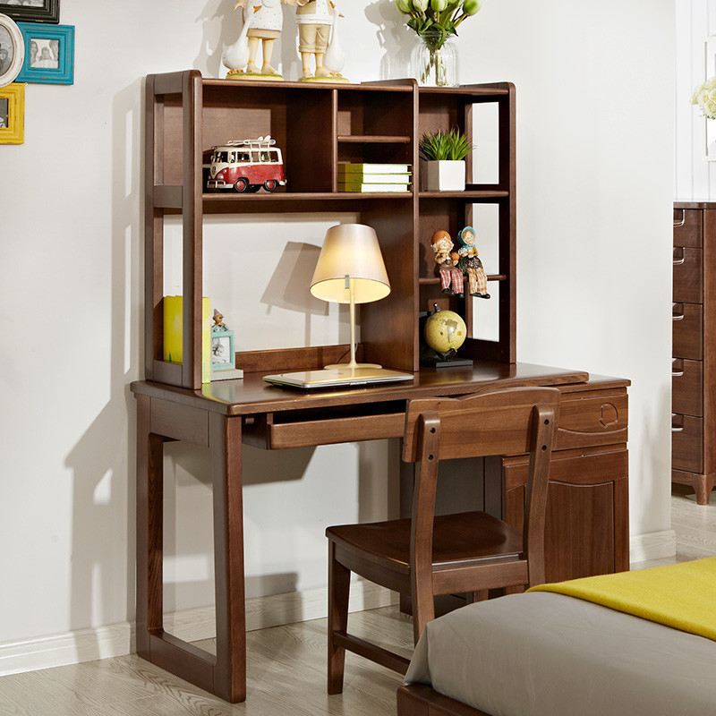 光明家具书桌858-5491-45/858-6191-132 光明家具 全实木榆木办公桌书