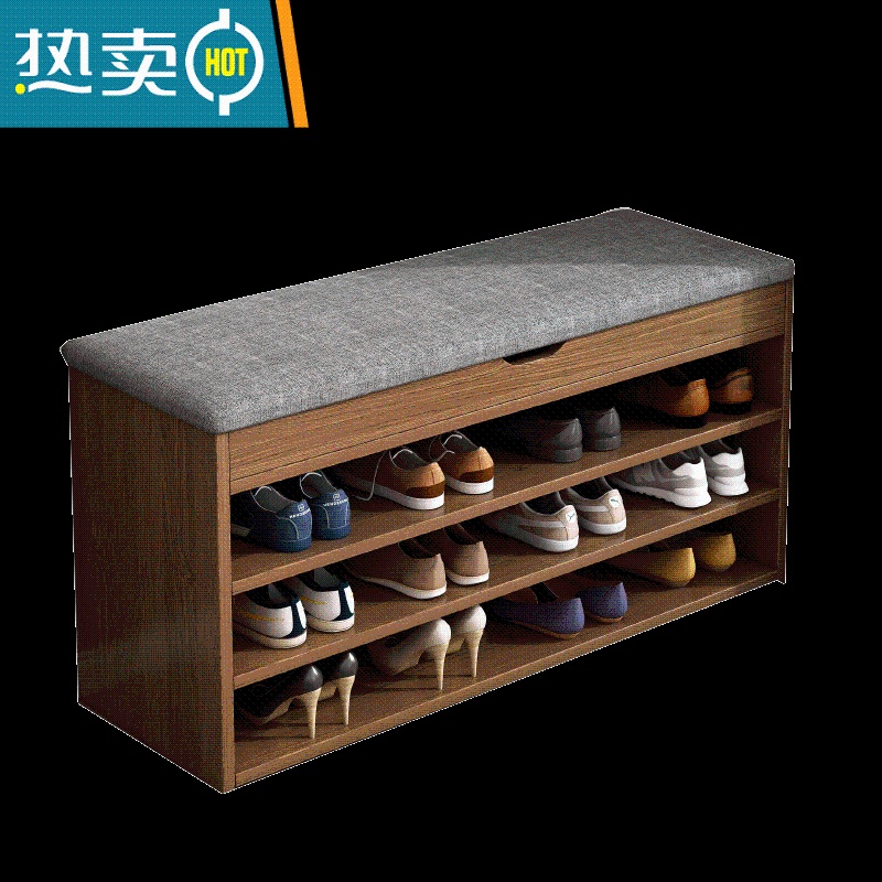 敬平换鞋凳家用门口鞋柜可坐式简约现代入户收纳鞋架凳一体进门穿鞋凳收纳凳高清大图