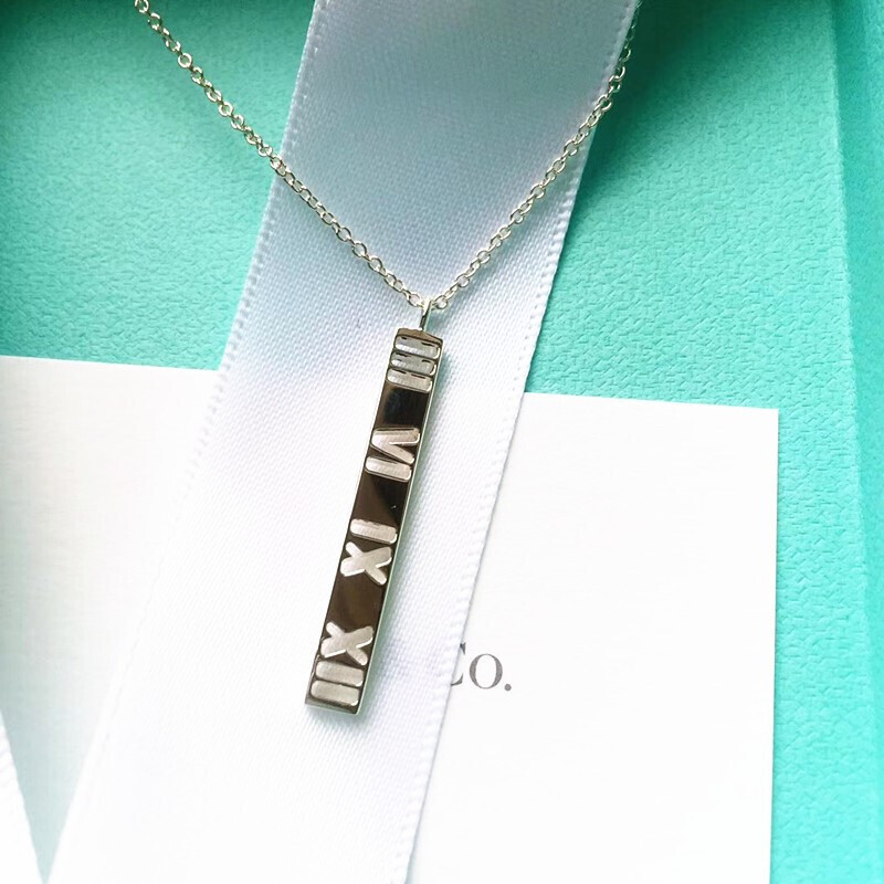 TIFFANY&CO.蒂芙尼 atlas罗马数字镂空线条项链 S925罗马数字镂空线条项链