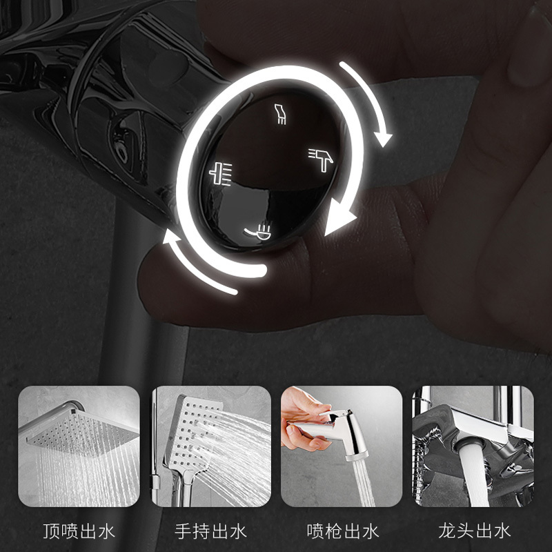 箭牌(ARROW)卫浴官方沐浴淋雨家用浴室淋浴器头明装大置物平台超大淋雨顶喷淋浴花洒套装AE3467S
